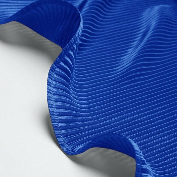 Blue Sexy Women's Plisse Cut Out Tie Backless Dress - Picture 5 of 8